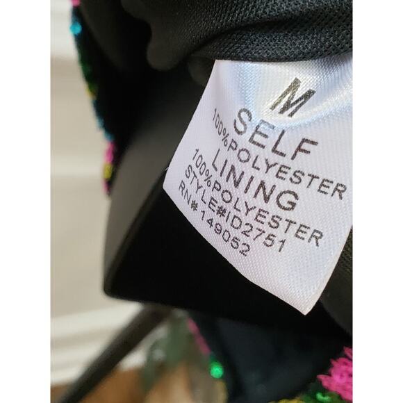 Fashion Nova Mini Dress Womens Medium Multi All Types Sequin Detailed Sleeveless - Picture 8 of 13